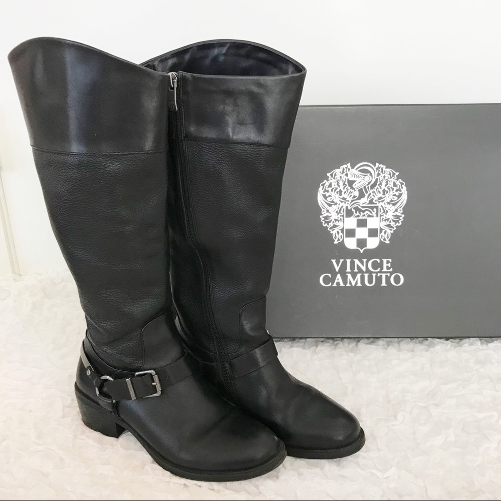 Vince Camuto Brunah Smooth Calf Black Boots